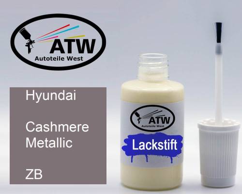 Hyundai, Cashmere Metallic, ZB: 20ml Lackstift, von ATW Autoteile West.